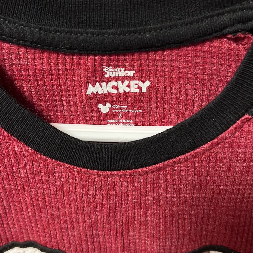 Disney Junior Boys Mickey Mouse Thermal Pajama Set Sz 7 - Picture 2 of 8